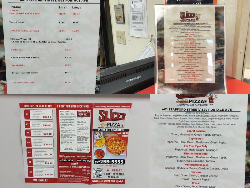Slice's®Pizza Menu