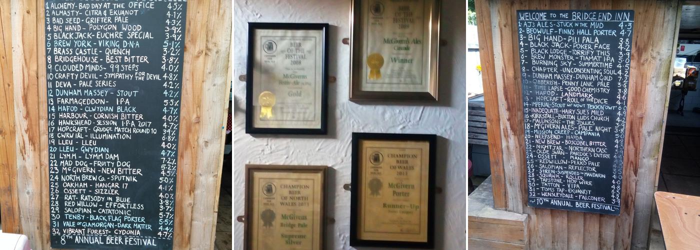 The Bridge End Inn Menu