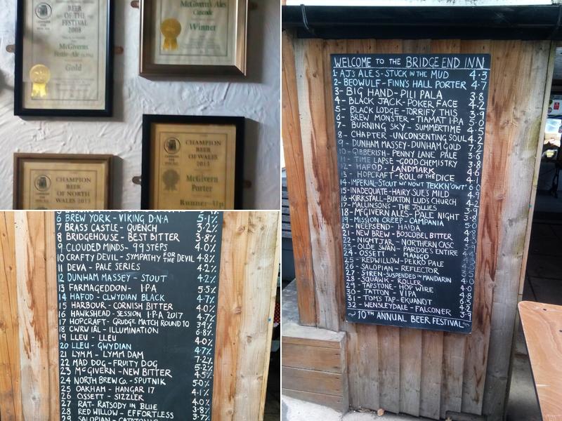 The Bridge End Inn Menu