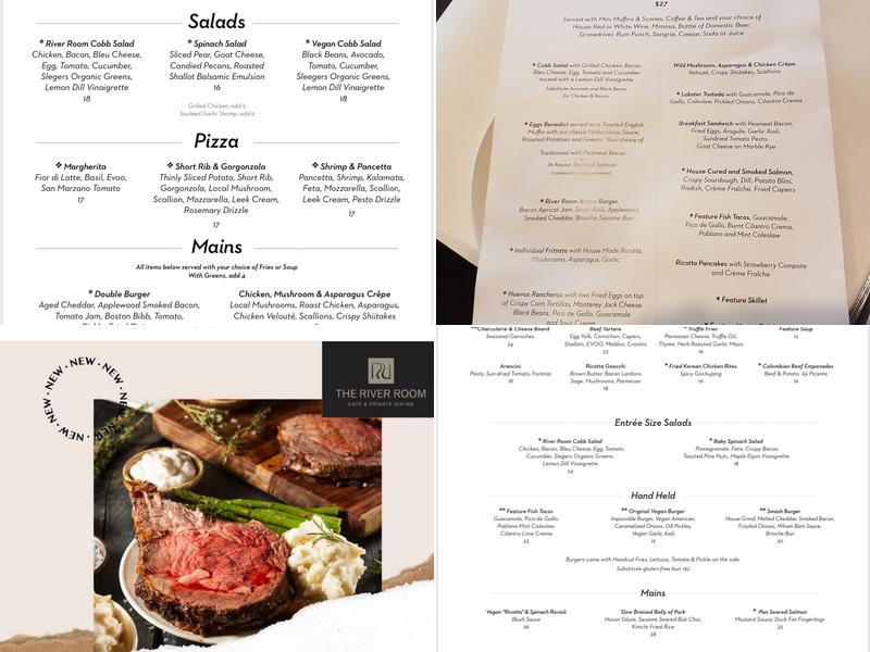 The River Room Cafe & Private Dining Menu