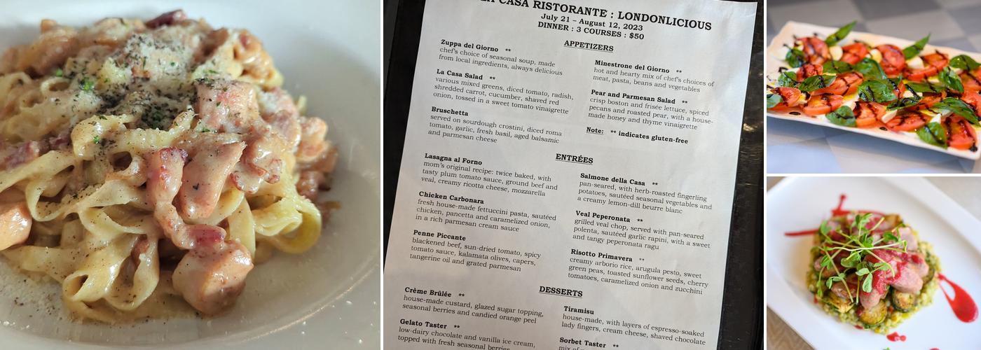 La Casa Ristorante Menu