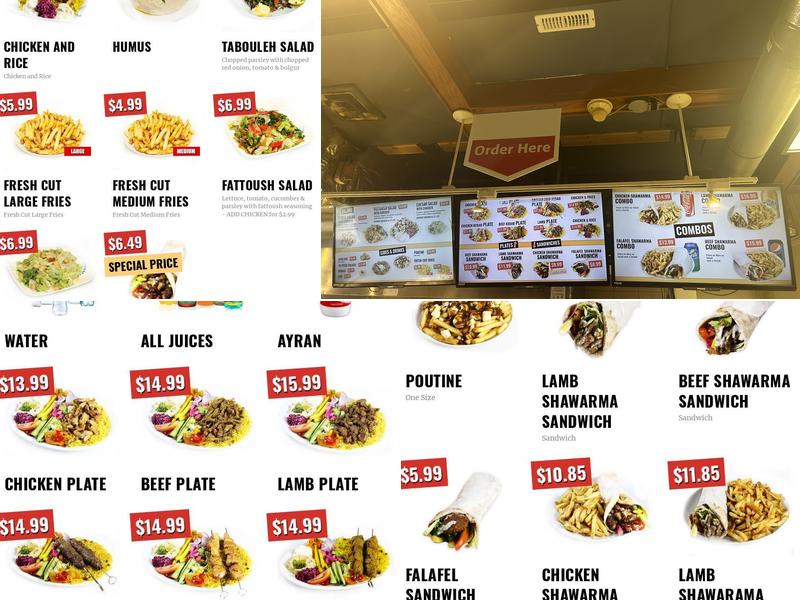 Wow Shawarma Menu