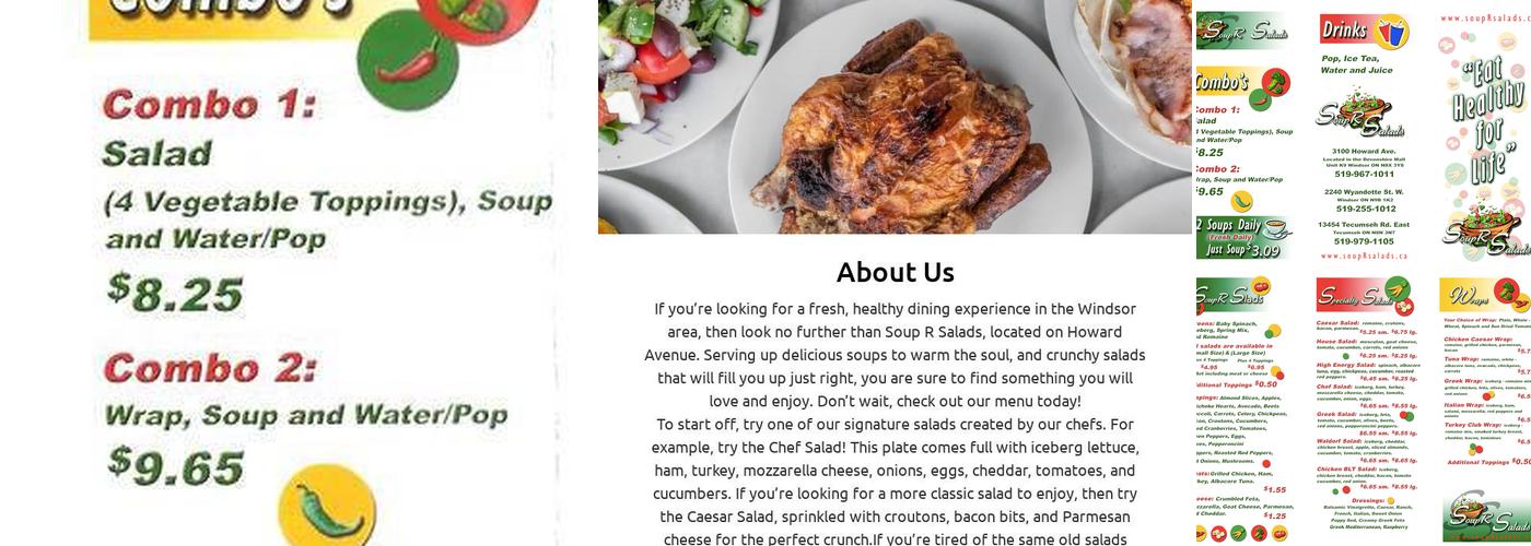 Soup R Salads Menu