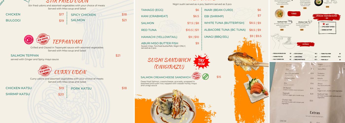 Sushibar Da Menu