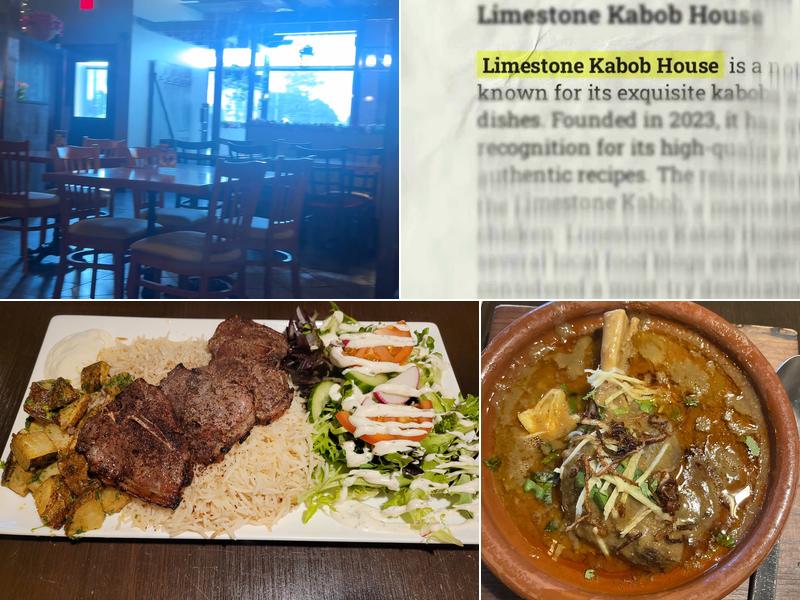 Limestone Kabob House Menu