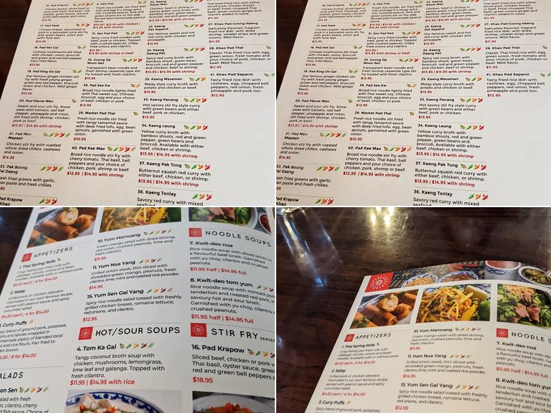 Thai Kitchen Restaurant Menu