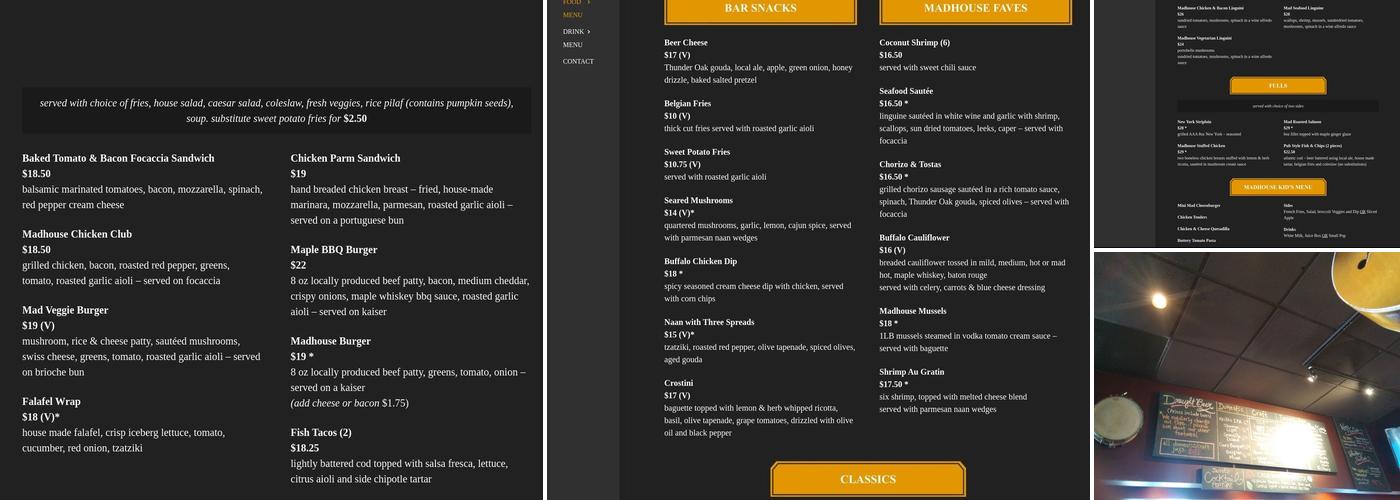 Madhouse Menu
