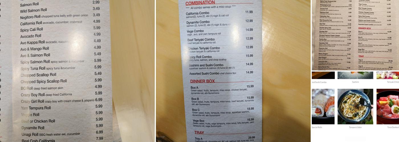 Sushi Waa Menu