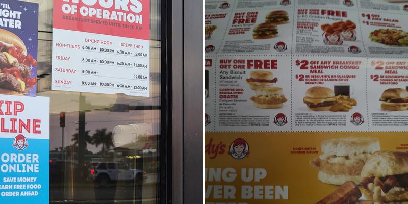 Wendy's Menu