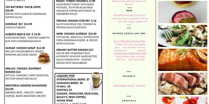 Botanica Garden Restaurant Menu