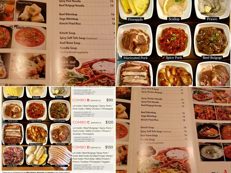 Korean BBQ Gui Menu