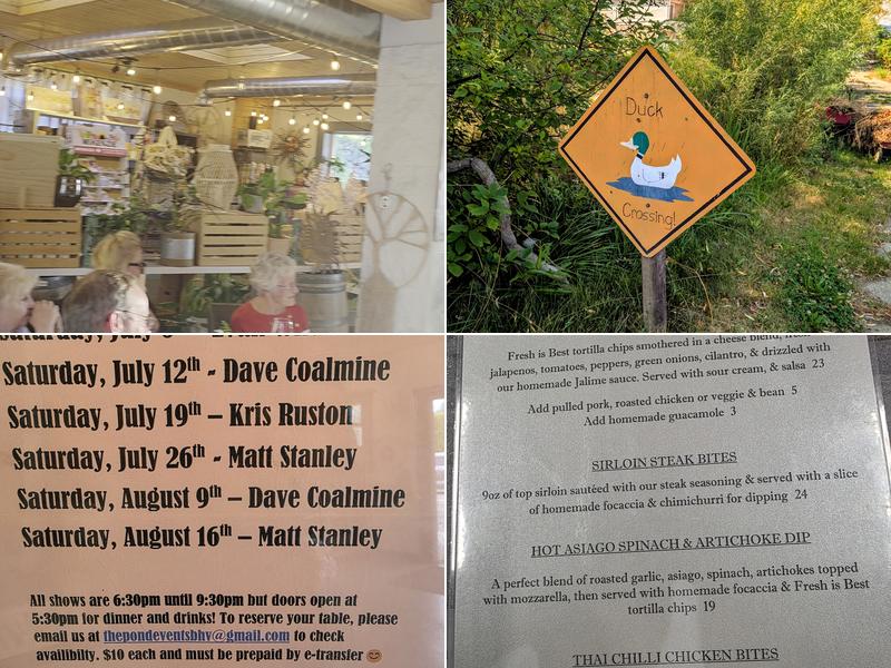 The Pond Country Market Menu