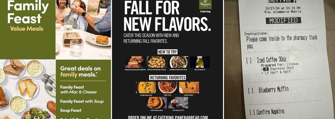 Panera Bread Menu