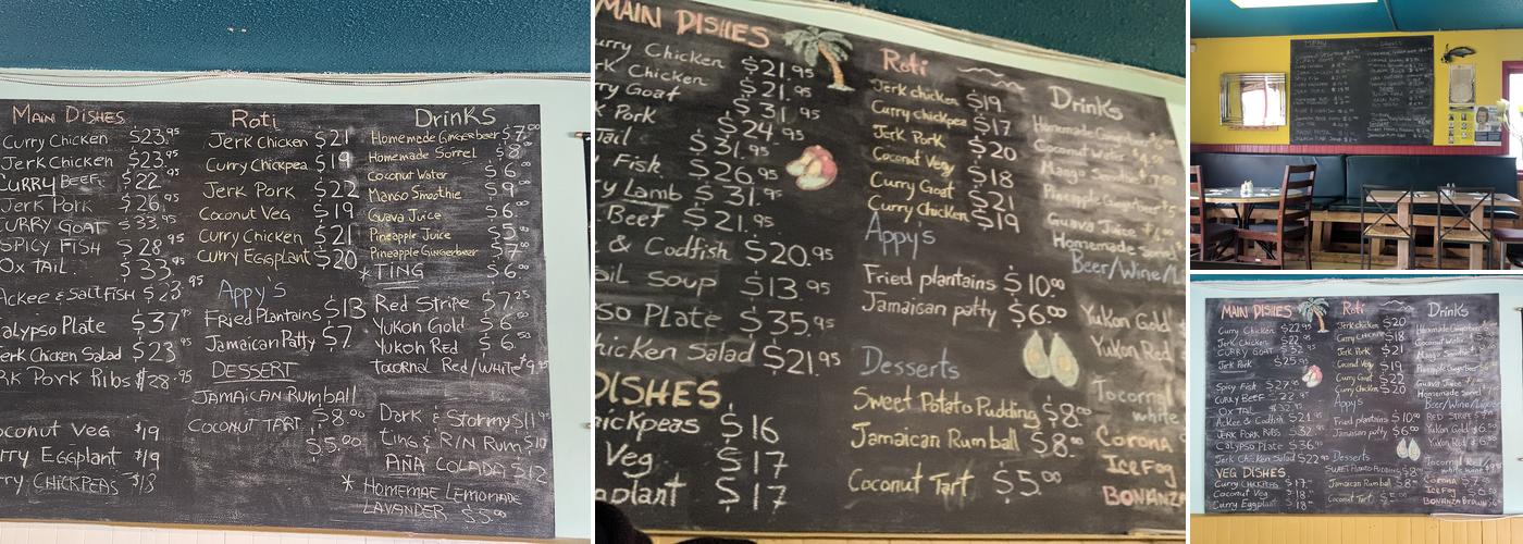 Pickapeppa Menu