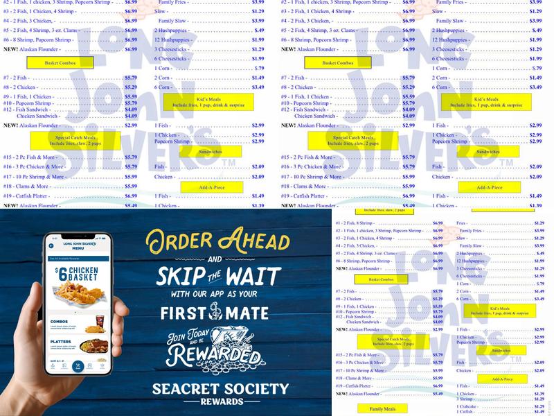 Long John Silver's Menu