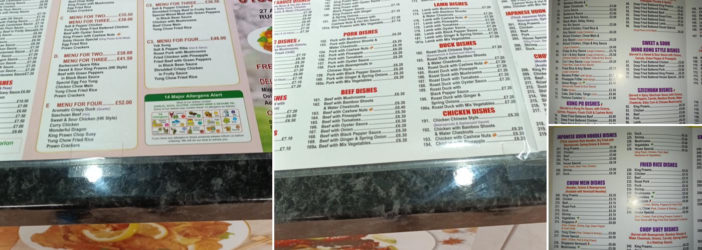 Peter's Kitchen Menu