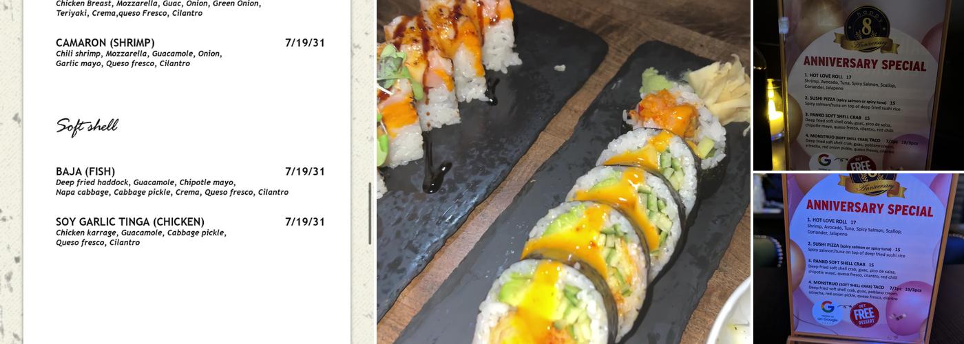 SAKU (sushi & taco) Menu