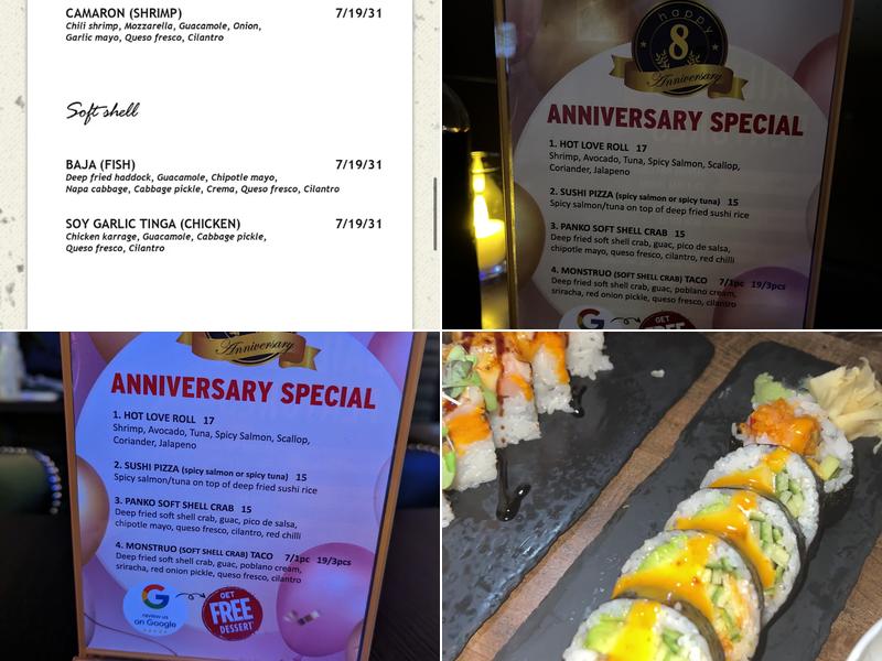 SAKU (sushi & taco) Menu