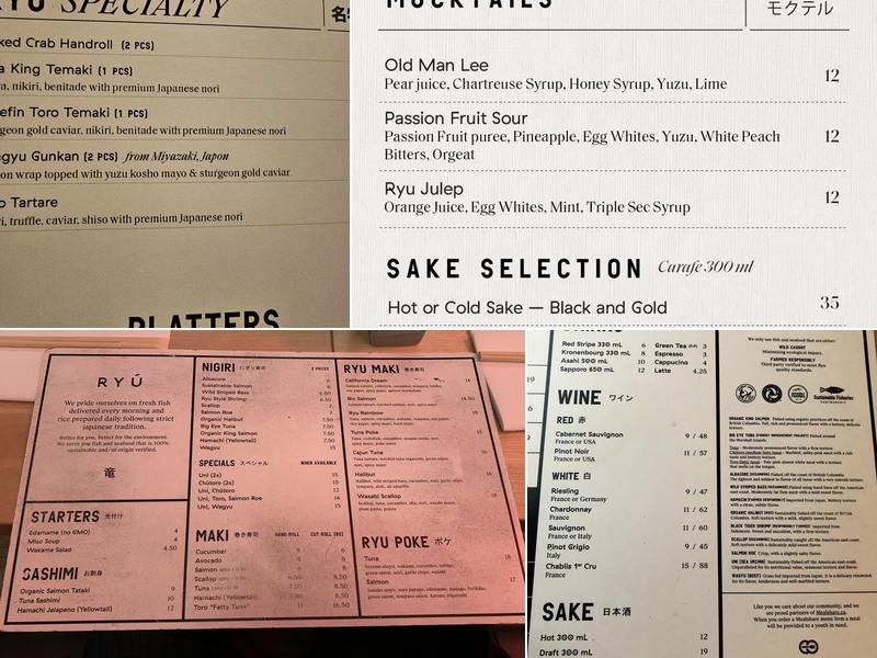 Ryu Menu