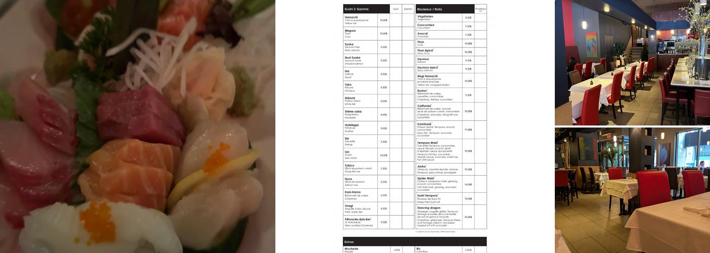 Restaurant Sho-dan Menu