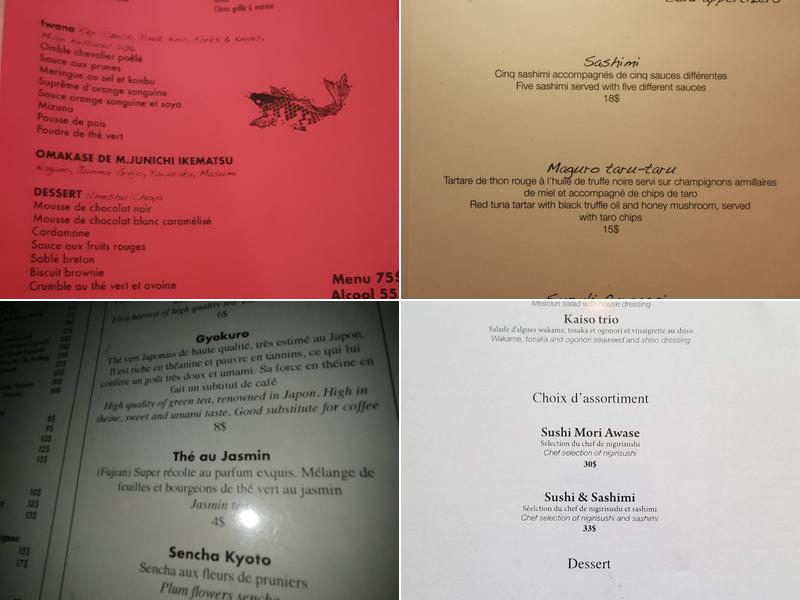 Jun I Menu