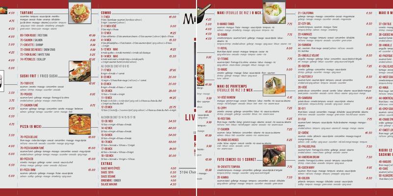 Migoto Sushi - Livraison Gratuite CDN-NDG Menu