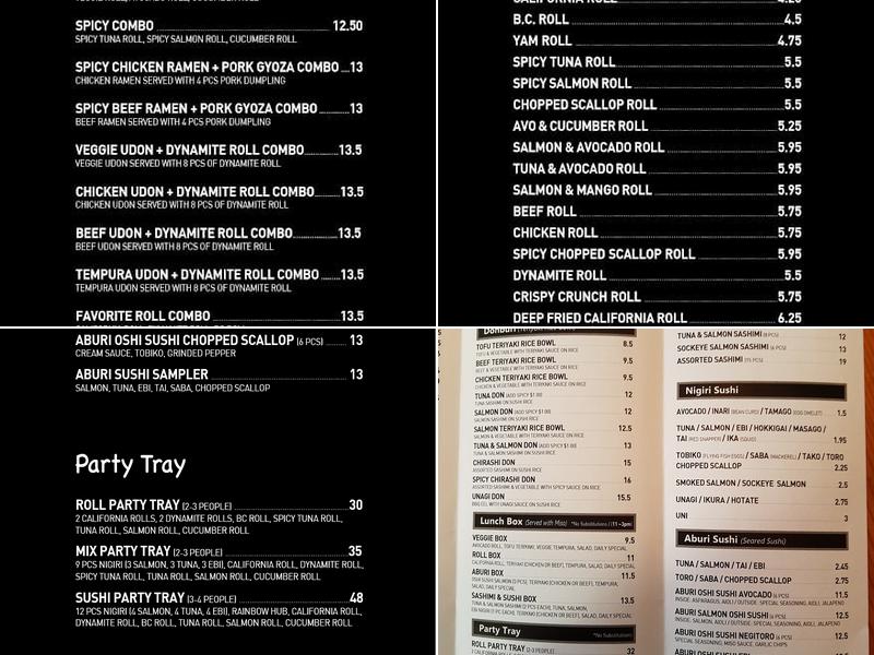 SUSHI HUB Menu