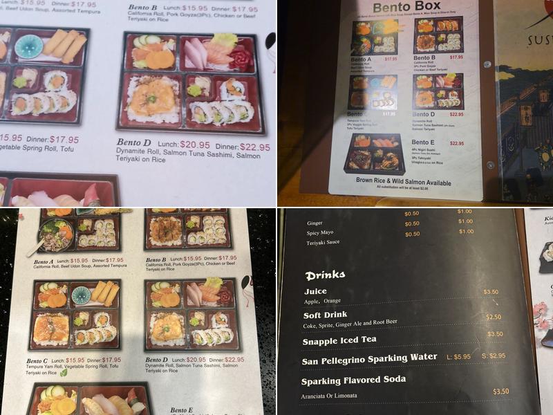 Sushi Tendo Menu