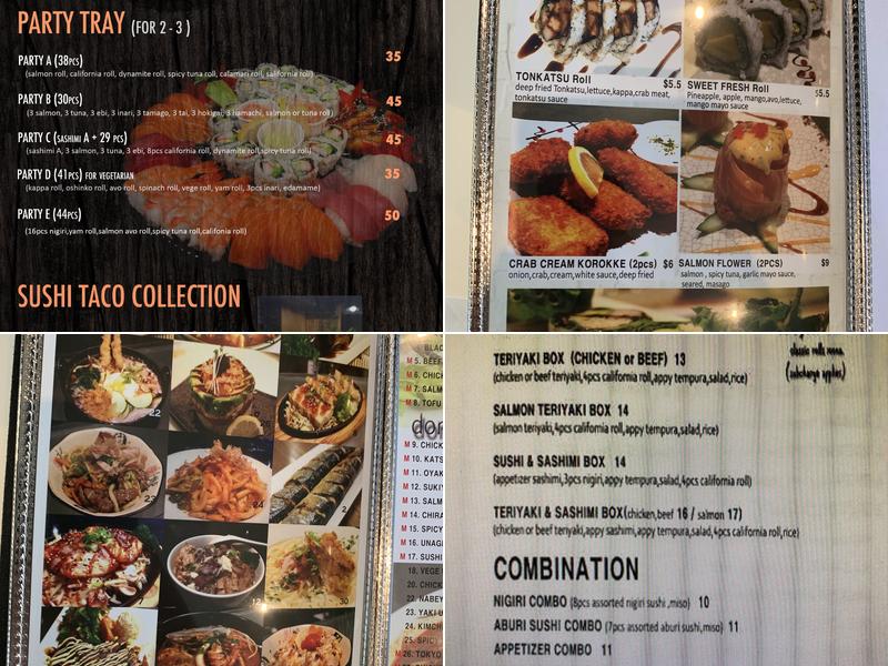 SushiVan Menu