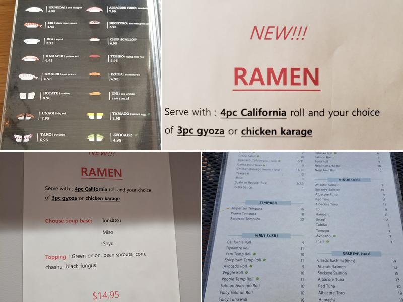 J:unique kitchen Menu