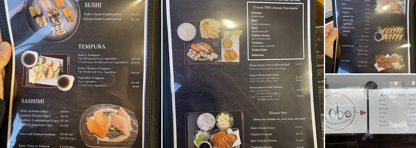 Kobe Menu