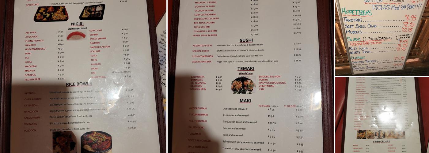 Furusato Japanese Restaurant Menu