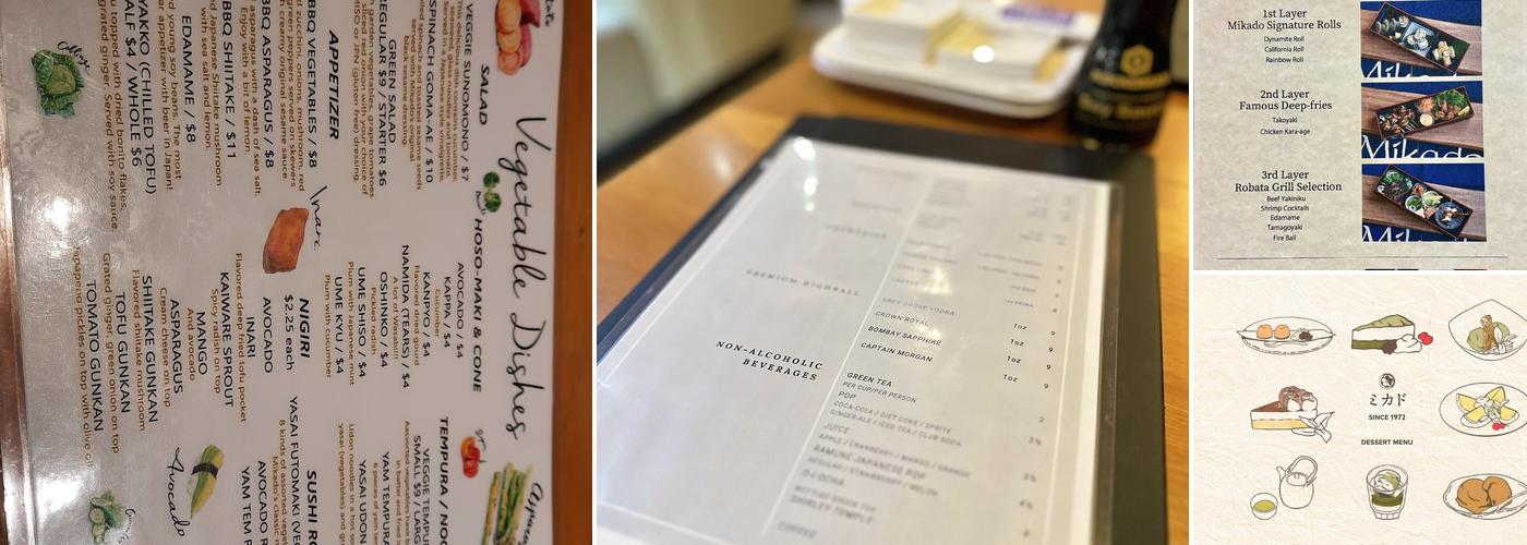 Mikado Westside Menu