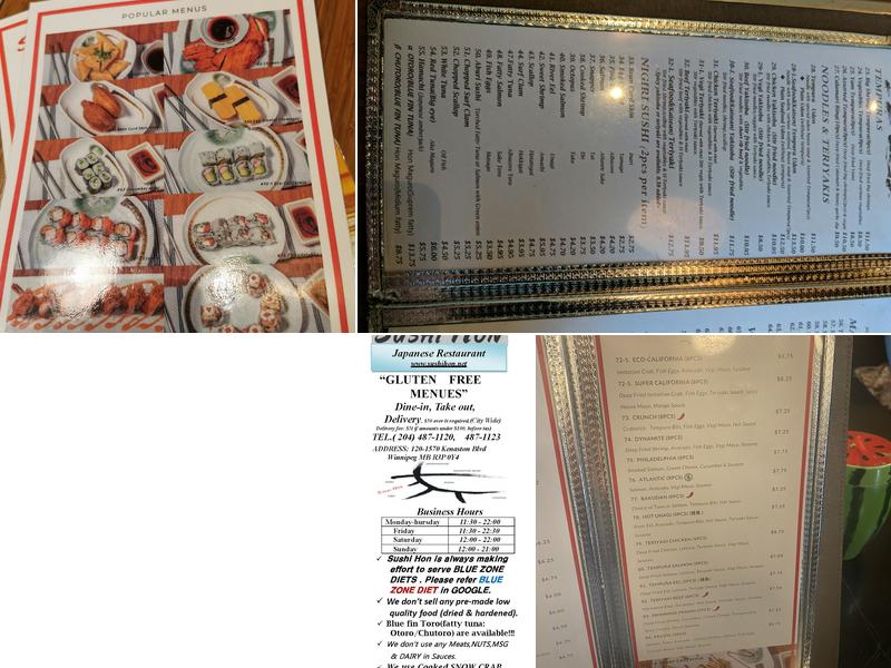 Sushi Hon Menu