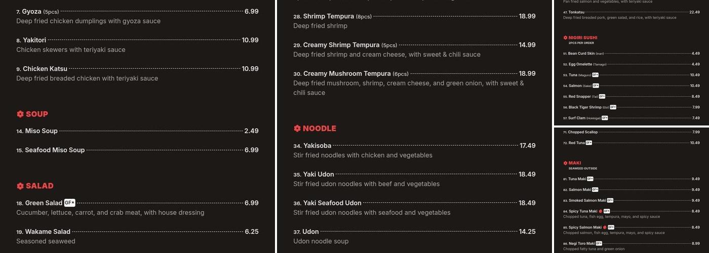 Sushi N Menu