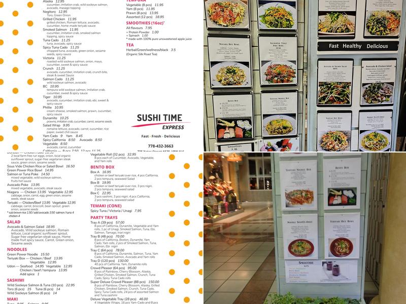 Sushi Time Express Menu