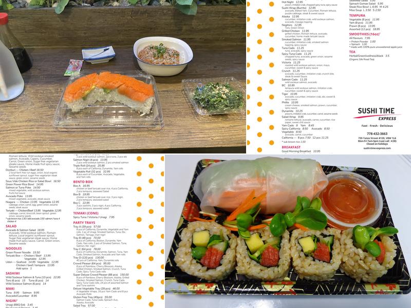 Sushi Time Express Menu