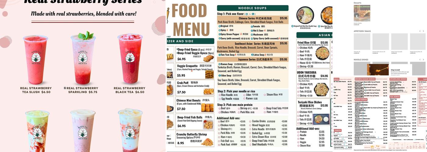 Rich Tea Menu