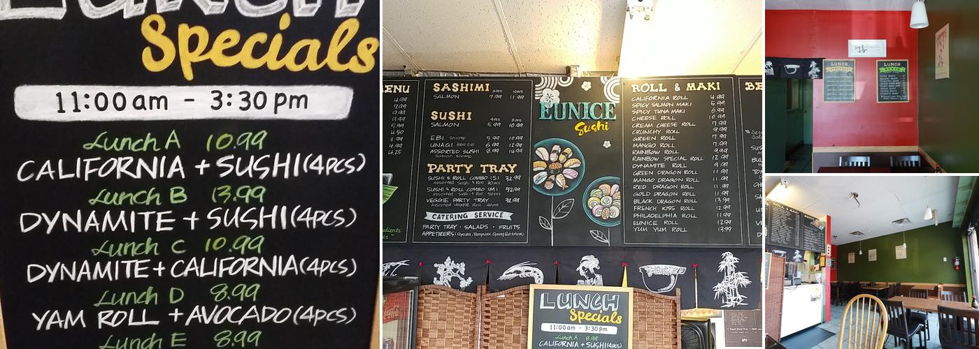 Eunice Sushi Menu