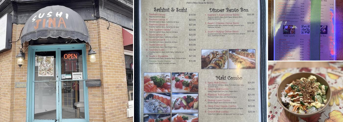 Jina Sushi Menu