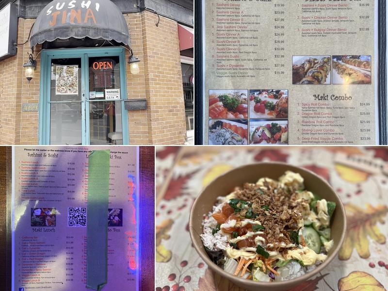 Jina Sushi Menu