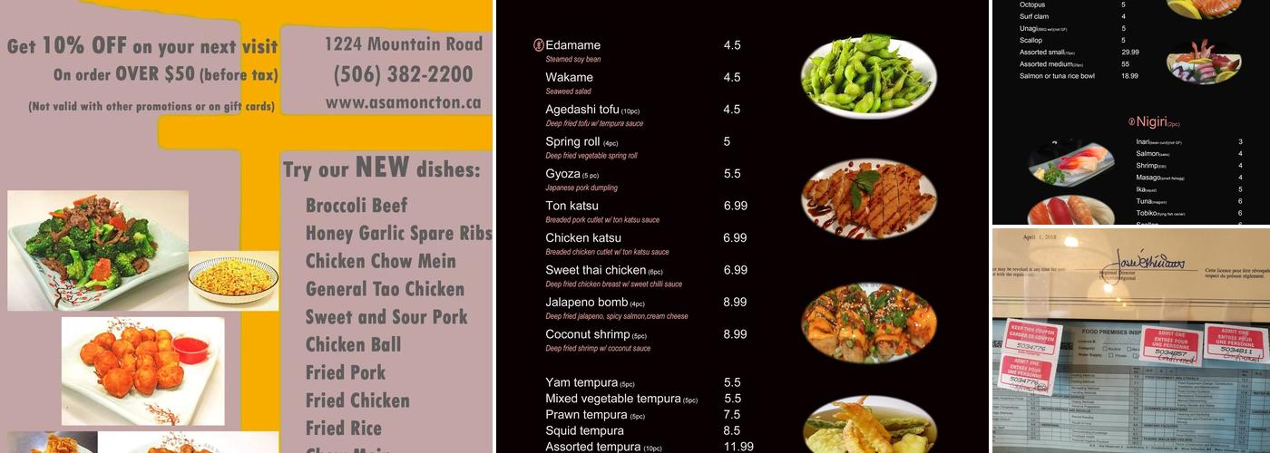 ASA Sushi Restaurant Menu