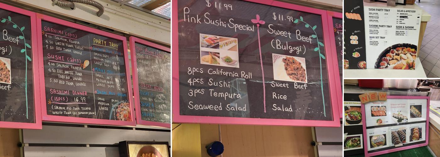 Pink Sushi Menu