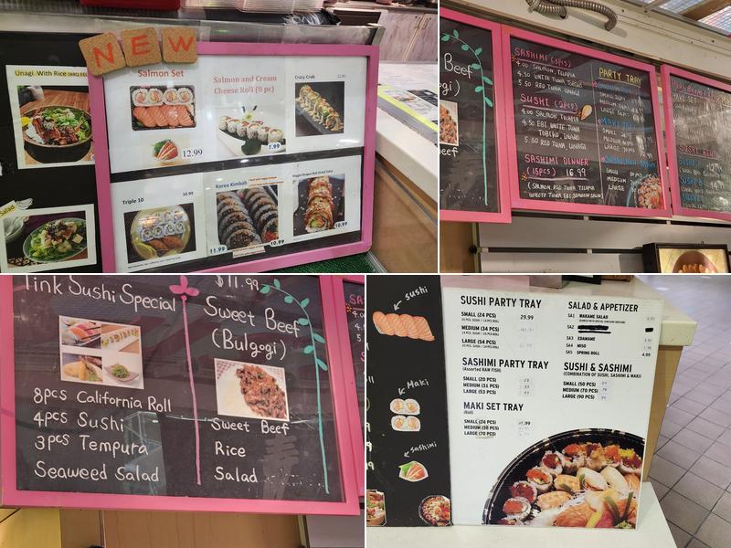 Pink Sushi Menu