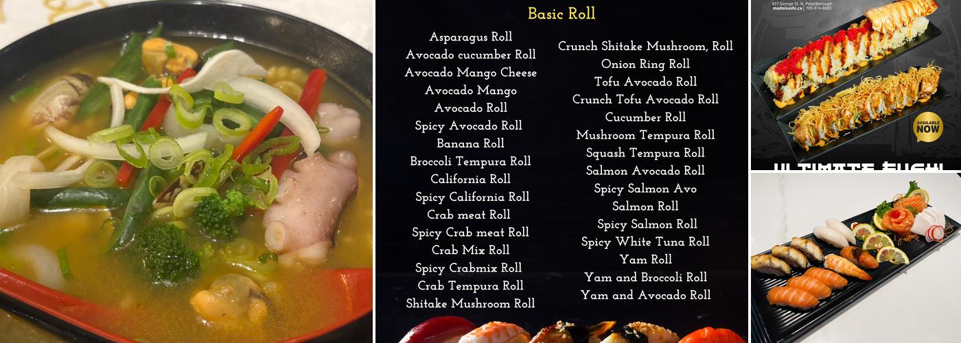Madoi Sushi Restaurant Menu