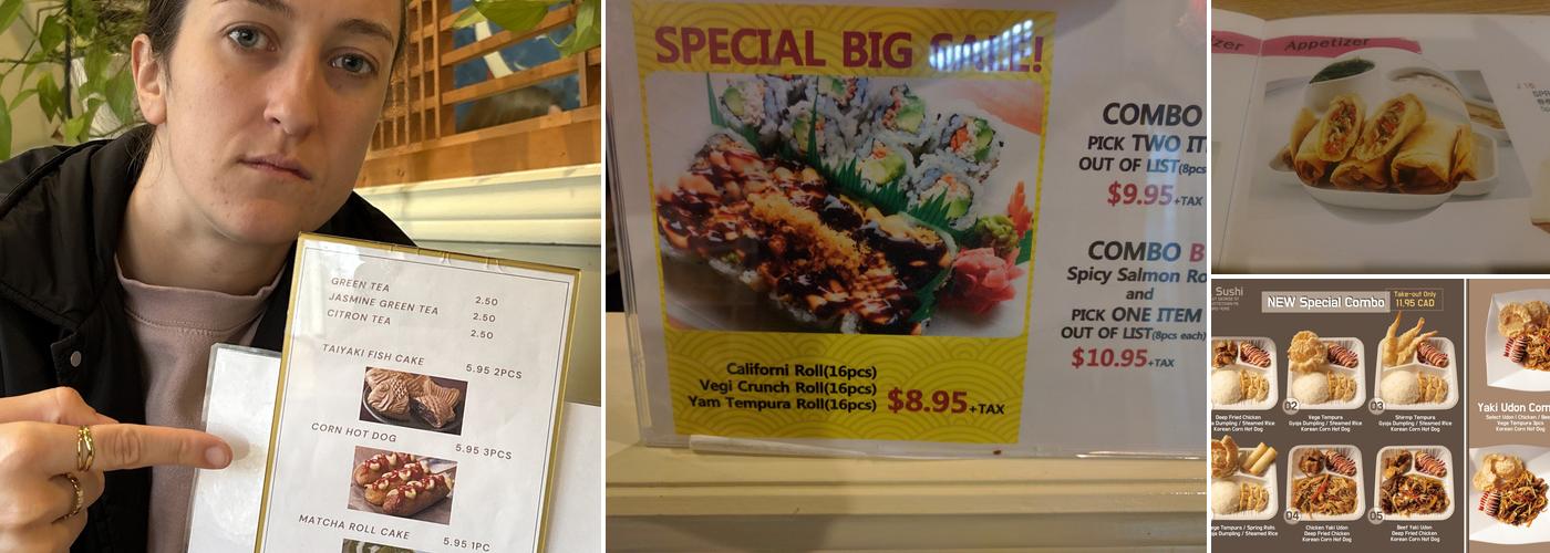 Mr Sushi Menu