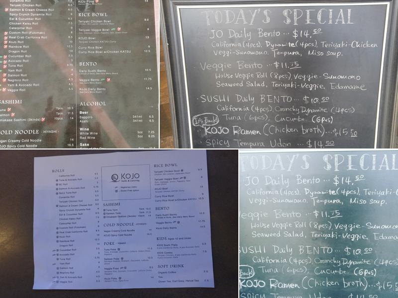 Kojo Menu