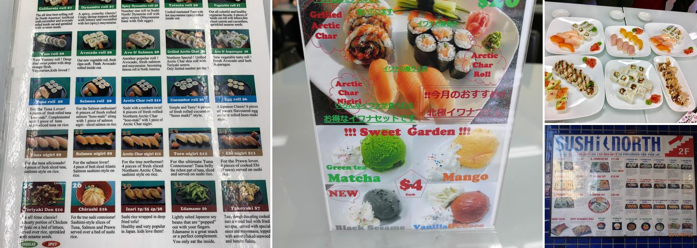 Sushi North Inc Menu