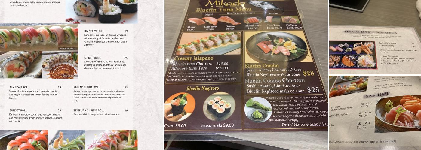 Mikado Southside Menu