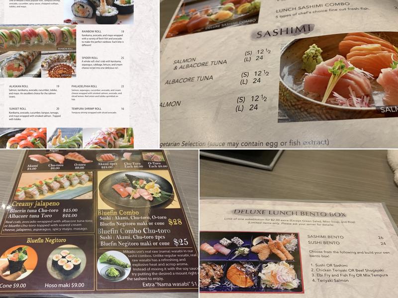 Mikado Southside Menu